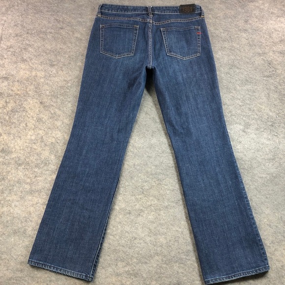 GAP 1969 Dark Wash Flare Jeans Womens Size 12R Classic Fit Stretch Mid Rise - Picture 2 of 15